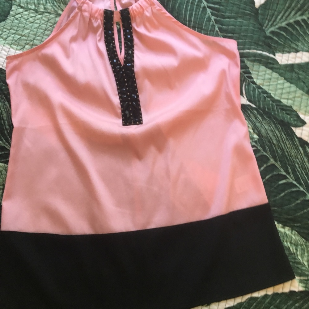 NW NEW YORK AND COMPANY PINK HALTER TOP